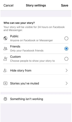 منع غير أصدقائك من مشاهدة قصتك على الفيسبوك