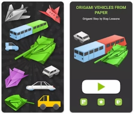 Origami Vehicles from Paper