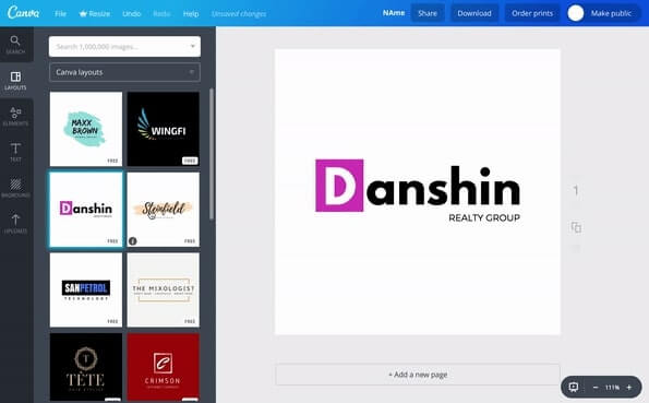 أفضل 8 مواقع تصميم لوجو مجانا لسنة 2022 5 Canva Free Online Logo Maker
