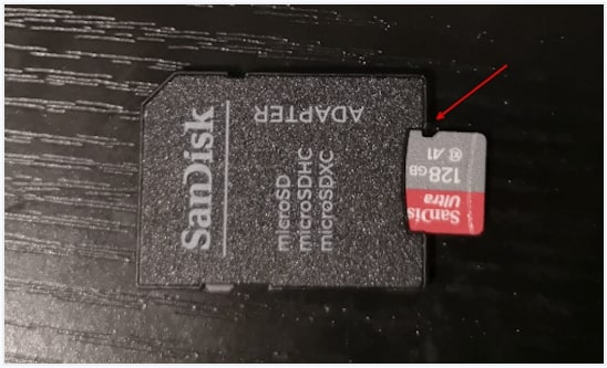 بطاقة SD في جهاز آخر