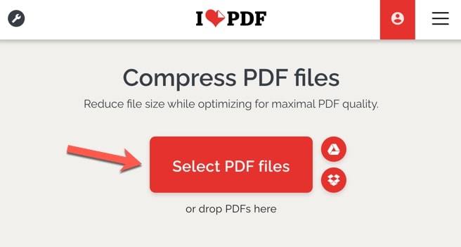 على الزر Select PDF Files لتحديد ملفات PDF