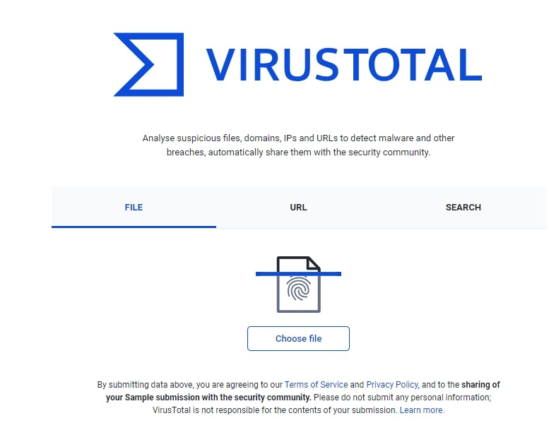 VirusTotal Safe URL Checker